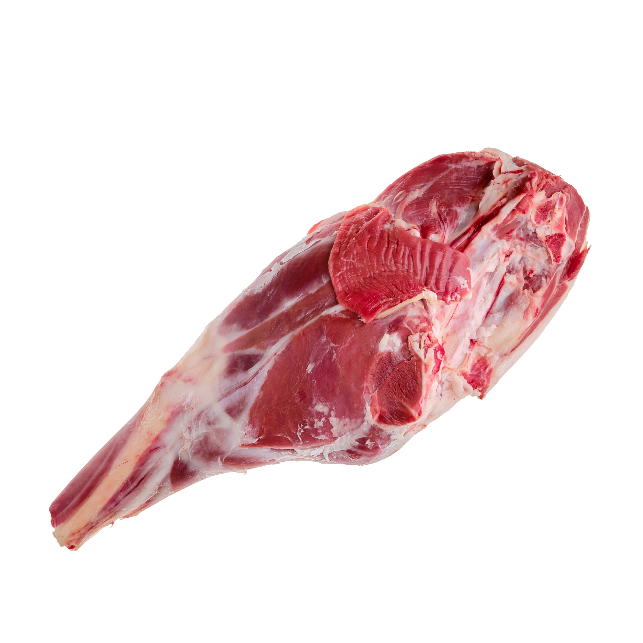 Fresh raw lamb leg isolated on white