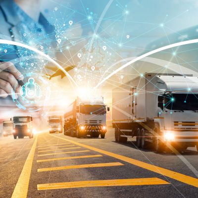 Transport and logistic, Manager checking and control logistic network distribution of customer